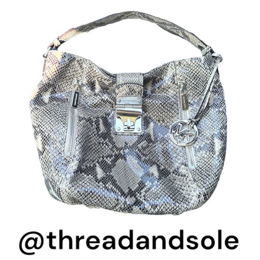 Michael Kors Python Embossed Jenna Tote - image 2